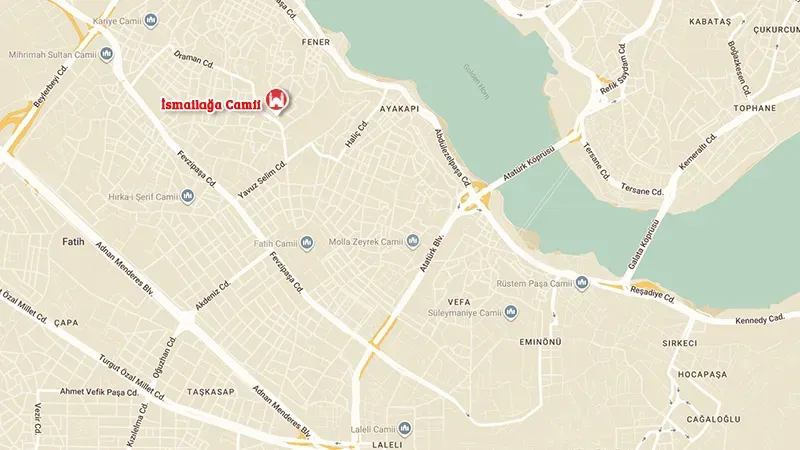 İsmailağa Camii konumu